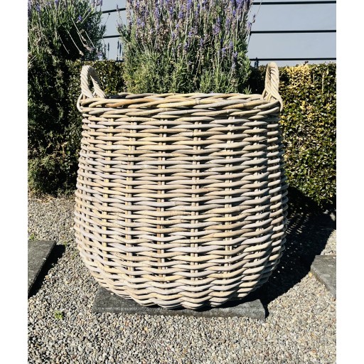 Round Tapered Log Basket